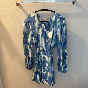 Blue mini dress with cutouts brand new
